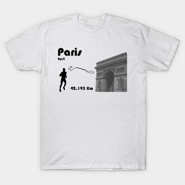 Paris marathon T-Shirt by CTinyFactory